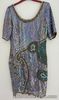 Womens Monsoon Fusion Sequin Beaded Wedding Party Dress Short Sleeve Size 10