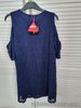 WOMENS STUNNING NAVY LACED NEW LADIES V AT VERY DRESS SIZE 18 BNWT