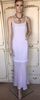REGINE Irish Designer Ladies White Strappy Linen Mix Maxi Dress Size 12 NWT £159