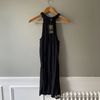 New Biba Shift Dress UK 14 Beaded Black Beaded Neck Collar Sleeveless Knee £125
