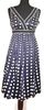 BNWT Monsoon 100% Silk Blue White Spots Dress Marguerite Size 8 UK