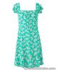 BNWT OASIS GREEN DITSY FLORAL PRINT FIT & FLARE RUFFLE SLEEVE DRESS SIZE UK 14