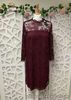 BNWT F&F Dress Burgundy Lace Size 14 Occasion Party Wedding Christmas Maroon