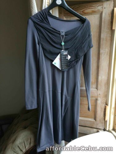 1st picture of *EUROPEAN CULTURE* grey cotton dress with scarf neckline S NWT For Sale in Cebu, Philippines