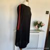 Deuce by culture black pleated boxy dress 8 small s long sleeves red new £79.99