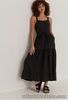 Fat Face Womens Black Nita Linen Blend Dress Size 16