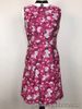 WAREHOUSE Pink Floral Dress 10 Occasion Wedding Evening Fit Flare NWT £55