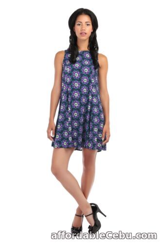 1st picture of Bright & Beautiful Tessa 60s Floral Baby Doll Dress Navy UK6 For Sale in Cebu, Philippines