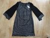 BILLIE & BLOSSOM ladies black silver sparkle long sleeve party occasion dress 10
