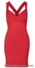 Topshop UK 12 Plunge Ribbed Bodycon Bandage Dress Sweetheart Bust Strappy New