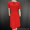 Next Dress 12 Womens Red Short Sleeve A-Line Waist Tie Knee Length Casual Ladies
