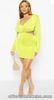 Brand New Tags-Size 18-Boohoo Plus-Lime Slinky Cut Out Stretchy Dress