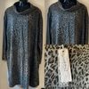 DIVERSE MADE IN ITALY GREY MIX ANIMAL PRINTED TUNIC DRESS SIZE XL UK 18 NEW