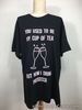 PRETTYLITTLETHING Black Slogan Oversized T-Shirt Brand New With Tags Size Medium