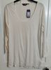 Women's Size 22 Cream Long Sleeve Autumn Winter Cotton Top From New Look Inspire
