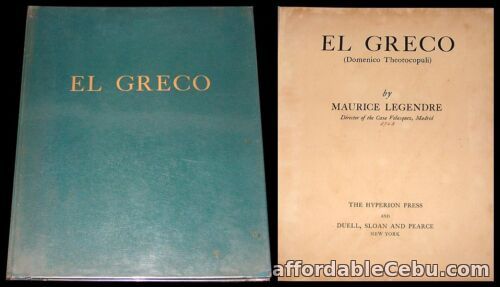 1st picture of EL GRECO Painting by MAURICE LEGENDRE Book For Sale in Cebu, Philippines