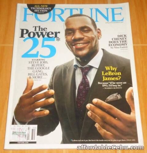 1st picture of LEBRON JAMES FORTUNE POWER ISSUE VOL. 156 NO. 12 DEC. '07 COLLECTIBLE MAGAZINE For Sale in Cebu, Philippines