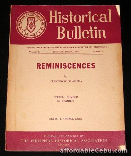 1st picture of 1966 Philippine HISTORICAL BULLETIN Reminiscences #3 For Sale in Cebu, Philippines