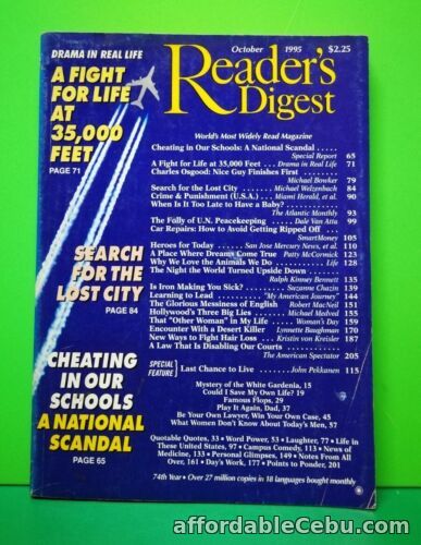 1st picture of Reader's Digest October 1995 US Edition For Sale in Cebu, Philippines