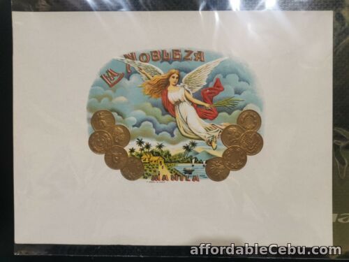 1st picture of MANILA LA NOBLEZA CIGAR LABEL; ANGEL WITH GOLD COINS PRINT & EMBOSSED For Sale in Cebu, Philippines