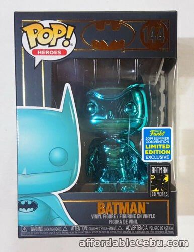 1st picture of Funko Pop Batman (Teal Chrome) 2019 Summer Convention EXCLUSIVE For Sale in Cebu, Philippines