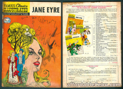 1st picture of Philippine Famous Classic Illustrated Komiks JANE EYRE Comics For Sale in Cebu, Philippines