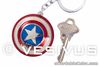 KEYCHAIN - Marvel CAPTAIN AMERICA Shield SILVER Key Accessory Jewelry Superhero