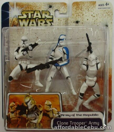 1st picture of HASBRO ARMY OF THE REPUBLIC CLONE TROOPER ARMY ( White Armor / blue line) 3.... For Sale in Cebu, Philippines