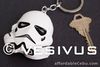 KEYCHAIN - Star Wars STORMTROOPER Mask WHITE - Key Accessory Jewelry Nerd Geek