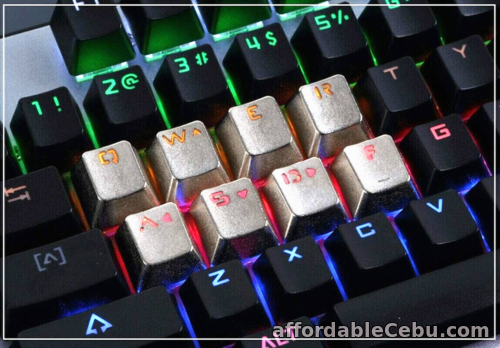 1st picture of 4 Keys Arrow+ WASD +QWER Keycaps Zinc Alloy Metal Backlit Keycaps For Sale in Cebu, Philippines
