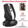 2.4GHz Wireless Rechargeable Mouse with Charging Dock Station 3-Port USB Hub