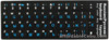 Russian-English Notebook Computer Alphabet Keyboard Stickers - BLUE Letters