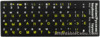 Russian-English Keyboard Stickers for Laptop Computer MacBook - YELLOW Letters