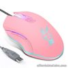 Gaming Mouse USB Wired Pink Rabbit Mice for w/ Colorful LED Backlight 2400DPI Cu