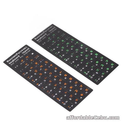 1st picture of 2Pcs Russian Keyboard Stickers Height 0.5in Russian Alphabet Keyboard For Sale in Cebu, Philippines