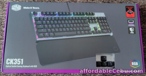 1st picture of Cooler Master CK351 Optical Keyboard in Silver with LK DarGo Red Switches For Sale in Cebu, Philippines