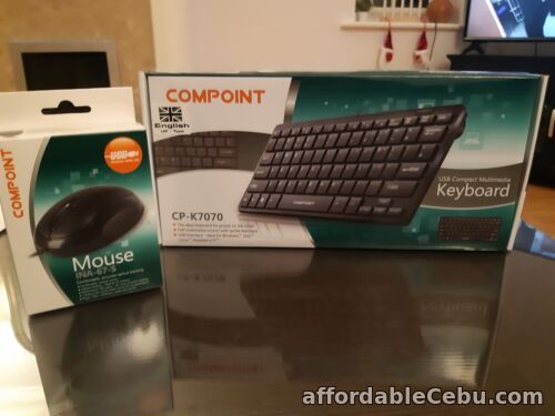 1st picture of COMPOINT  CP-K7070 Compact USB Multimedia Travel Keyboard Black & compoint mouse For Sale in Cebu, Philippines