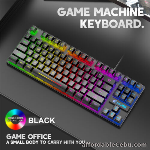 1st picture of Fashion Backlit Keyboard K16 87 Keys 12 Multimedia Keys For PC Laptop Gaming For Sale in Cebu, Philippines
