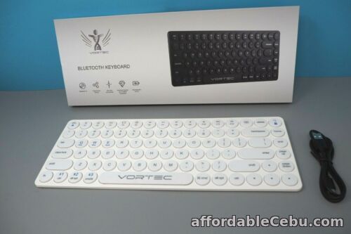 1st picture of Vortec Multi Device Bluetooth keyboard in white For Sale in Cebu, Philippines