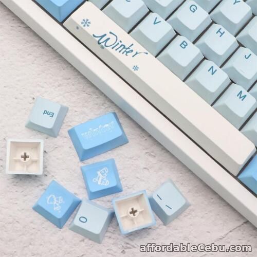 1st picture of Winter Snow Keycaps Cherry Profile 136 Keys Dye-Sub Keycap DZ60 SK61 Layout For Sale in Cebu, Philippines