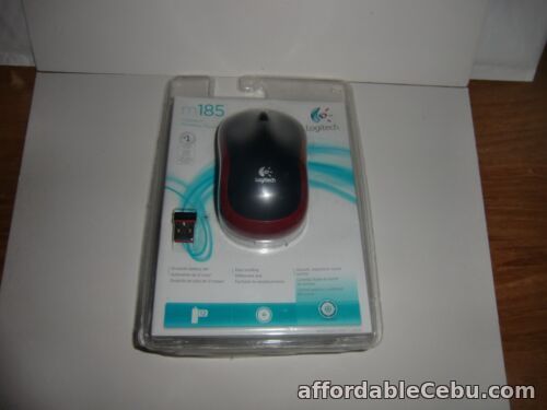 1st picture of Logitech M185 Wireless Mouse Black/Red For Sale in Cebu, Philippines
