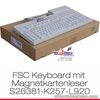 Ps/2 Fujitsu-Siemens FSC Keyboard S26381-K257-L920 Kbpc Em Magnetic Card Reader