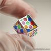 Handmade Honeycomb Color Enamel Keycap Sterling Silver For Cherry MX Keyboard