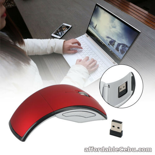 1st picture of 2.4Ghz Wireless Foldable Folding Arc Optical Mouse for Laptop Notebook Red T3 For Sale in Cebu, Philippines