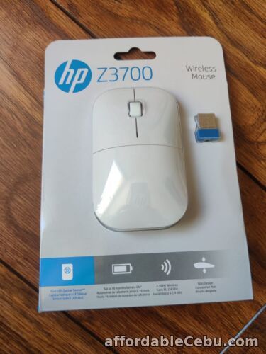 1st picture of HP Z3700 White 2.4 GHz USB Slim Wireless Mouse 1200 DPI Optical For Sale in Cebu, Philippines