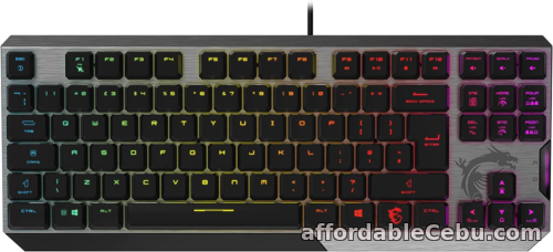 1st picture of MSI Vigor GK50 Low Profile TKL Mechanical Gaming Keyboard, UK Layout - Kailh Low For Sale in Cebu, Philippines
