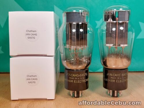 1st picture of Closely Matched Pair of Chatham JAN CAHG 6AS7G 1959 Vacuum Tubes For Sale in Cebu, Philippines