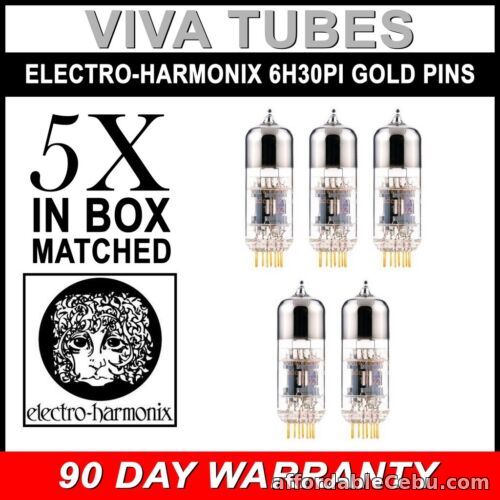 1st picture of New Electro-Harmonix 6H30Pi GOLD PINS Matched Quintet (5) Vacuum Tubes For Sale in Cebu, Philippines