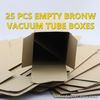 25 PCS EMPTY BRONW VACUUM TUBE BOXES For 47 280 807 6L6 2A3 5R4GY 6A3 & Similar