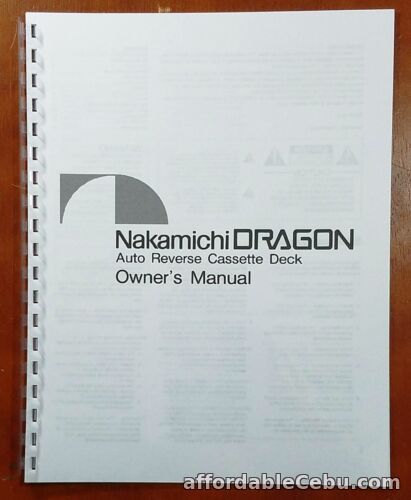 1st picture of Nakamichi DRAGON Cassette Deck Owners Manual For Sale in Cebu, Philippines